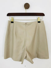 Load image into Gallery viewer, Zara Women's Faux Leather Skort Hot Short Shorts | S UK8 | Beige