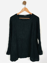 Load image into Gallery viewer, Grizas Women's Linen Silk Blouse | M UK10-12 | Black