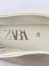 Load image into Gallery viewer, Zara Women's Leather Ballet Flats Shoes | EU38 UK5 | Beige