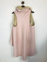 Load image into Gallery viewer, QED London Women's Faux Shearling Suede Gilet Overcoat Coat | One Size | Pink