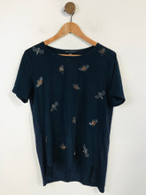 Load image into Gallery viewer, French connection Women's Embroidered Insect T-Shirt | UK12 | Blue