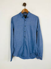 Load image into Gallery viewer, Zara Men's Cotton Long Sleeve Button-Up Shirt | S | Blue