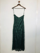 Load image into Gallery viewer, Phase Eight Women's Lace Sequin Midi Dress | UK12 | Green