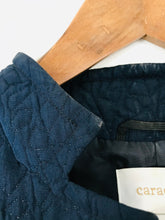 Load image into Gallery viewer, Caractere Women’s Quilted Blazer Jacket | UK12 | Blue