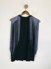 Load image into Gallery viewer, Lanvin Women's Wool Fringe Vest | FR34 | Black