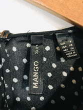 Load image into Gallery viewer, Mango Women's Polka Dot Blouse | S UK8 | Black