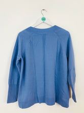 Load image into Gallery viewer, Pure Collection Women’s Cashmere Knit V-Neck Jumper | UK14 | Blue