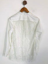 Load image into Gallery viewer, French Connection Women's Lace Long Sleeve Button-Up Shirt | UK6 | White