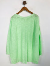 Load image into Gallery viewer, Eileen Fisher Women's Cotton Linen T-Shirt | L UK14 | Green