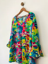 Load image into Gallery viewer, Sahara Women's Floral Long Sleeve Mini Shift Dress | 4 UK16-18 | Multicolour