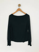 Load image into Gallery viewer, Philosophy Blues Original Women’s Contrast Sleeve Sleeve Top | UK18 | Black