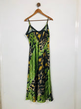 Load image into Gallery viewer, River Island Women's Leopard Print Slip Maxi Dress | UK12 | Black