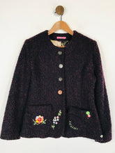 Load image into Gallery viewer, Joe Browns Women's Tweed Wool Blazer Jacket | UK12 | Purple