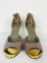 Load image into Gallery viewer, Reiss Womens Leather Peep Toe Heel | UK 7 EU 40 | Purple