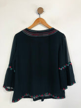 Load image into Gallery viewer, Brora Women's Silk Embroidered Blouse | UK10 | Black