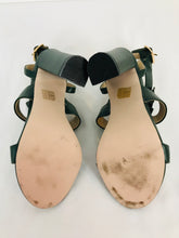 Load image into Gallery viewer, Kurt Geiger Women’s Leather Ruffle Heeled Sandals | 38 UK5 | Green