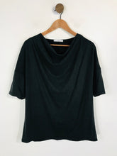 Load image into Gallery viewer, Mango Women's Cowl Neck T-Shirt | M UK10-12 | Black