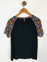Load image into Gallery viewer, Oasis Women's Colour Block Floral T-Shirt | M UK10-12 | Black