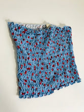 Load image into Gallery viewer, Urban Outfitters Women's Floral Bandeau Tank Top | XS UK6-8 | Blue