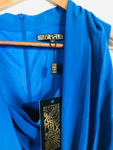 Load image into Gallery viewer, Biba Women's Cowl Neck Pleated A-Line Dress NWT | UK18 | Blue