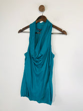 Load image into Gallery viewer, French Connection Women's Cowl Neck Sleeveless Tank Top | UK12 | Blue