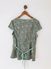 Load image into Gallery viewer, Monsoon Women's Silk Floral Blouse | UK16 | Brown