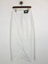 Load image into Gallery viewer, DrDenim Women's Cotton A-Line Skirt | M UK10-12 | White