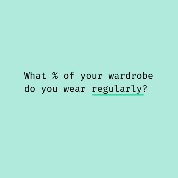 What percentage of your wardrobe do you wear regularly?