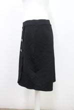 Load image into Gallery viewer, M&amp;S Marks &amp; Spencer Ladies Black Faux Wrap Mini Skirt UK16 Long RRP19.5 NEW
