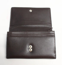 Load image into Gallery viewer, RADLEY Ladies Brown Leather Pink Patch Logo Bifold Wallet Bag 16 x 10 x 2cm
