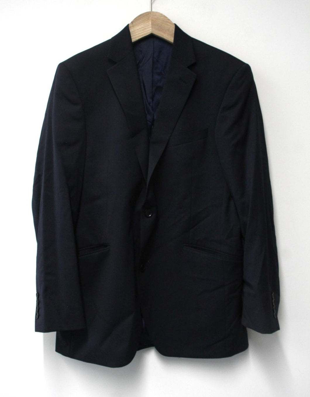 AUSTIN REED Men's Dark Navy Blue Wool Blend Single Breasted Suit Jacket UK42R
