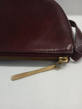 Load image into Gallery viewer, JIGSAW Ladies Mahogany Red Leather Zip Closure Gold Tone Hardware Shoulder Bag
