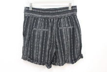 Load image into Gallery viewer, M&amp;S Marks &amp; Spencer Ladies Black Linen Blend Striped Shorts UK8 RRP19.5 NEW

