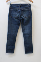 Load image into Gallery viewer, EARNEST SEWN Ladies Harlan 18 Blue Zip Fly Cotton Blend Denim Jeans W24 L25

