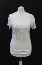 Load image into Gallery viewer, ALSTYLE Ladies White Cotton Round Neck Short Sleeve Mindful Bites T Shirt S
