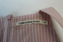 Load image into Gallery viewer, CABBAGES AND ROSES Ladies Pink White Striped Cotton Blend Jumpsuit UK8
