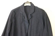 Load image into Gallery viewer, Ladies Navy Blue Heavy Cotton Wrap Shirt Jacket Size M
