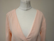 Load image into Gallery viewer, J. CREW Ladies Pink V-Neck Long Sleeve Tie-Waist Detail Blouse Top Size UK10
