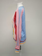 Load image into Gallery viewer, DIANE VON FURSTENBERG Ladies Multicoloured Cotton Blend Sheer Cardigan Size S
