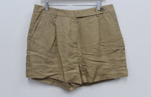 Load image into Gallery viewer, M&amp;S Marks &amp; Spencer Ladies Brown Linen Blend Shorts 6805U UK16 RRP35 NEW
