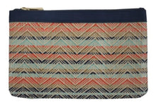 Load image into Gallery viewer, OLIVER BONAS Ladies Multicoloured Zig-Zag Zip Closure Small Pouch Bag
