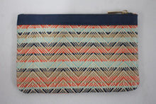 Load image into Gallery viewer, OLIVER BONAS Ladies Multicoloured Zig-Zag Zip Closure Small Pouch Bag
