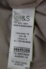 Load image into Gallery viewer, M&amp;S Marks &amp; Spencer Ladies Almond Cotton Merc Pima T-Shirt UK10 RRP19.50 NEW
