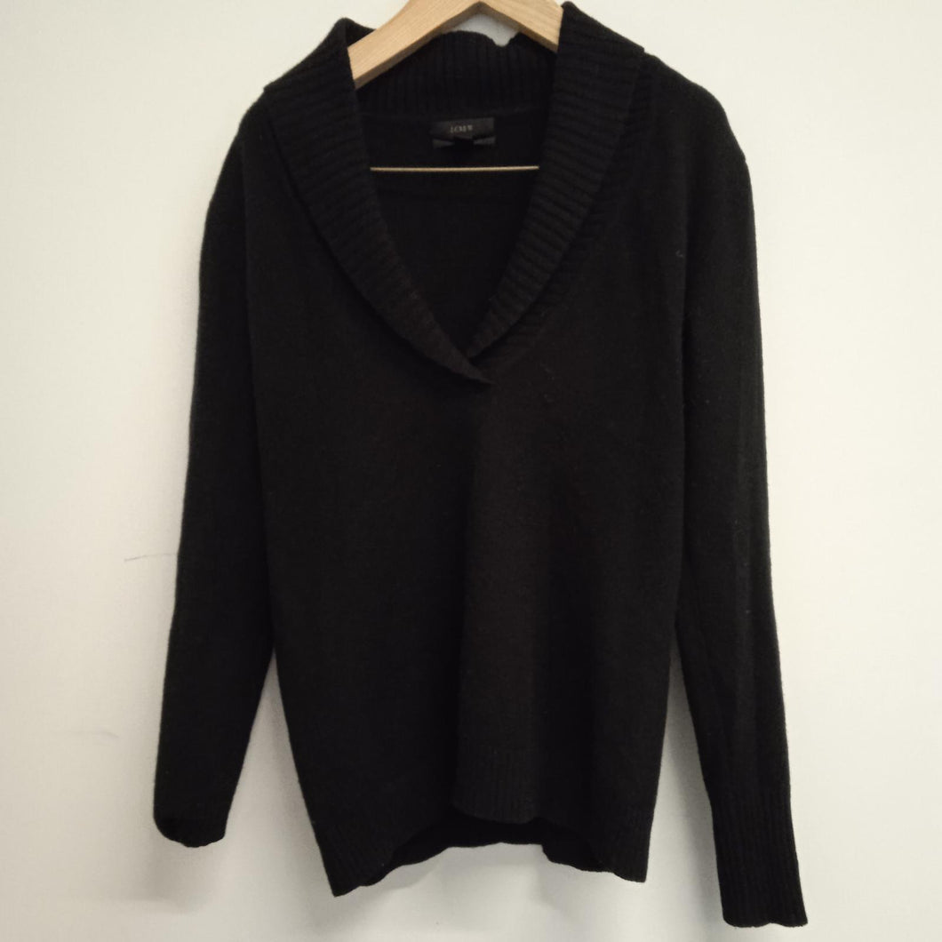 J.CREW Ladies Black Jumper Pullover Ribbed Long Sleeve Sweater XXS