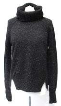 Load image into Gallery viewer, ME Ladies Black Cashmere Speckled Knit Jumper w Removable Polo Neck XS
