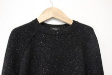 Load image into Gallery viewer, ME Ladies Black Cashmere Speckled Knit Jumper w Removable Polo Neck XS
