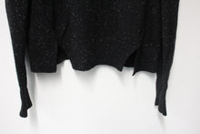 Load image into Gallery viewer, ME Ladies Black Cashmere Speckled Knit Jumper w Removable Polo Neck XS
