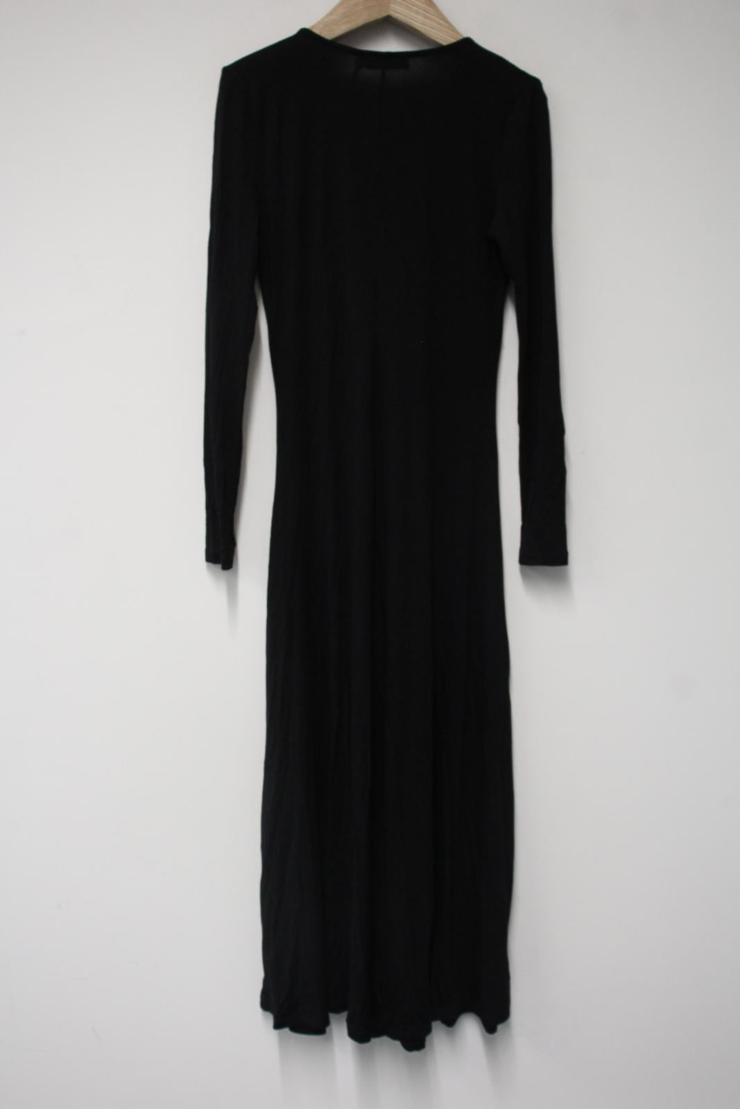 MINT VELVET Ladies Black Long Sleeve Zip Neck Stretch Fit Maxi Dress X –  ReThread