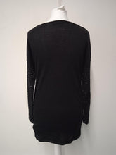 Load image into Gallery viewer, DONNA KARAN Ladies Black Cashmere Long Sleeve Sequin Jumper Dress Size S
