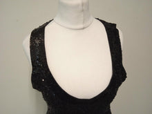 Load image into Gallery viewer, DONNA KARAN Ladies Black Cashmere &amp; Silk Sleeveless Sequin Jumper Dress Size S
